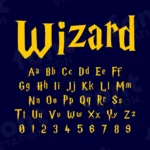 Image showing all characters available in the Harry Potter font created by FontMaze.