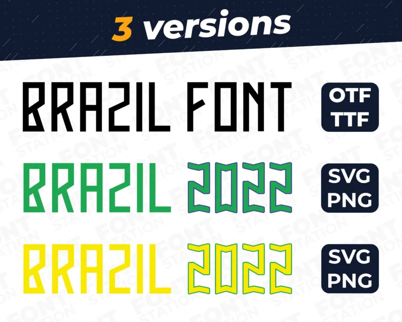 Brazil Jersey Font - Soccer World Cup 2022 - Image 2