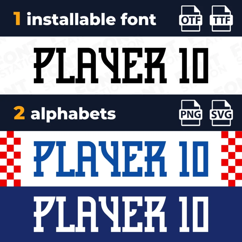 Croatia Soccer Font - World Cup 2022 - Image 2