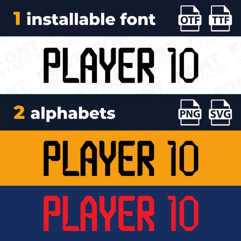 Netherlands Soccer Font - World Cup 2022 - Image 3