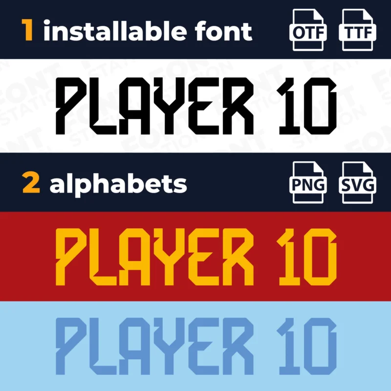 Spain Soccer Font - World Cup 2022 - Image 3