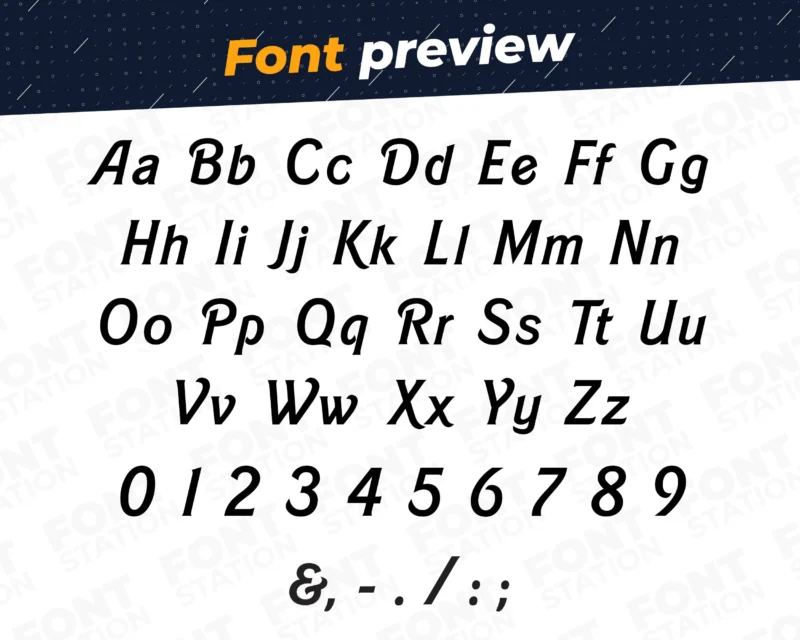 Image showing all characters available in the Old Barbie font created by FontMaze.