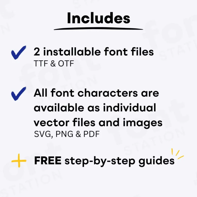 Different Formats and Sizes of Taylor version Font