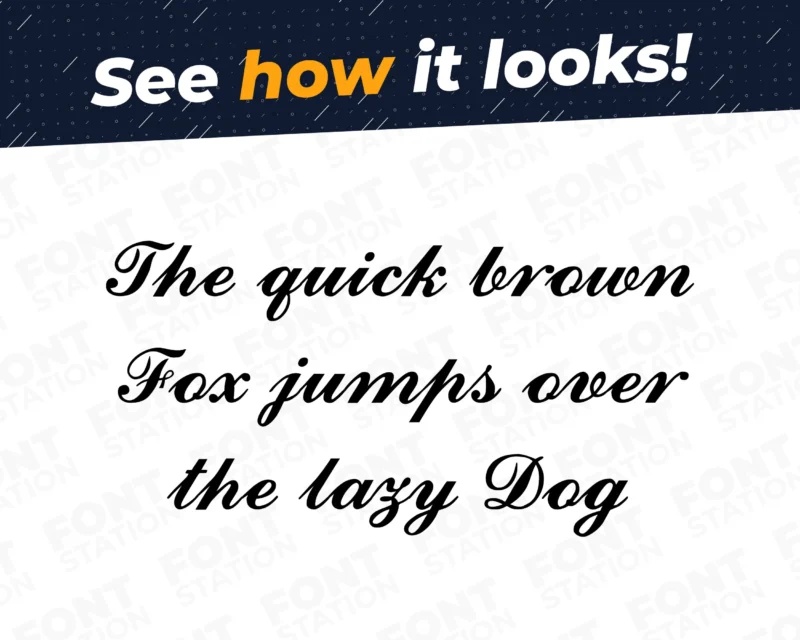 A complete showcase image of the Ford font, featuring the text 'The quick brown fox jumps over the lazy dog' to display every letter of the alphabet.