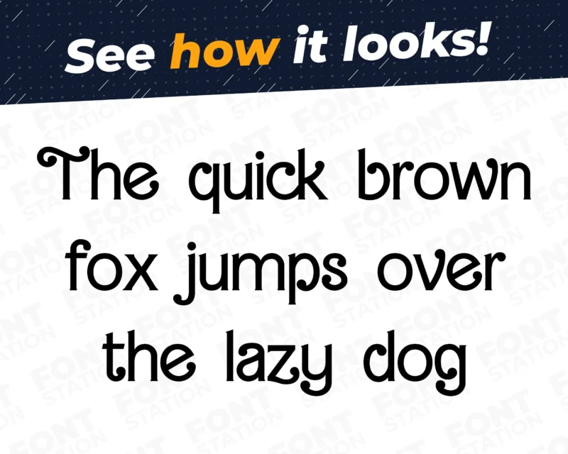 A complete showcase image of the Barbie Movie font, featuring the text 'The quick brown fox jumps over the lazy dog' to display every letter of the alphabet.