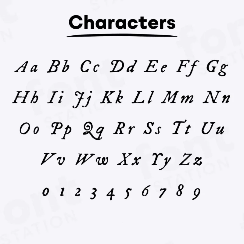 Image showing all characters available in the Taylor version font created by FontMaze