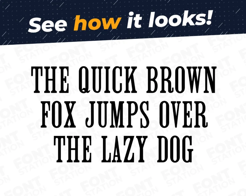 A complete showcase image of the Peaky Blinders font, featuring the text 'The quick brown fox jumps over the lazy dog' to display every letter of the alphabet.