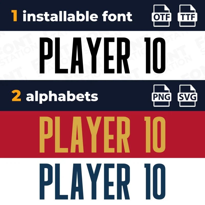 Portugal Soccer Font - World Cup 2022 - Image 2
