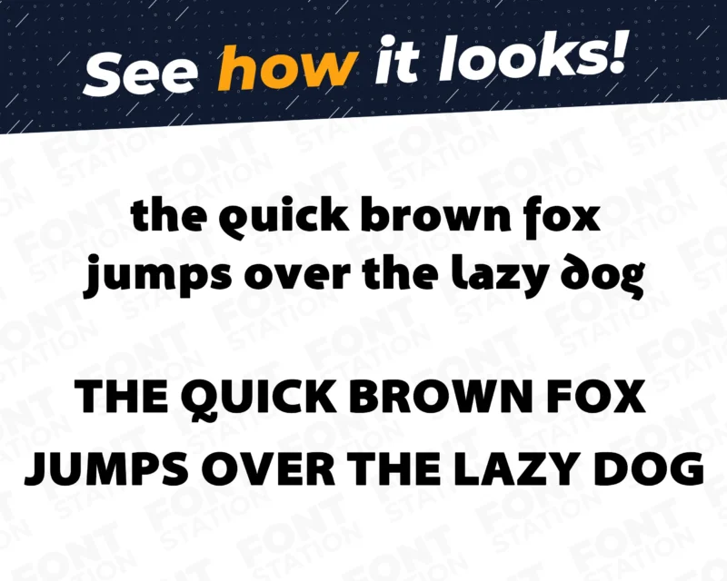 A complete showcase image of the Starbucks Coffee Shop font, featuring the text 'The quick brown fox jumps over the lazy dog' to display every letter of the alphabet.