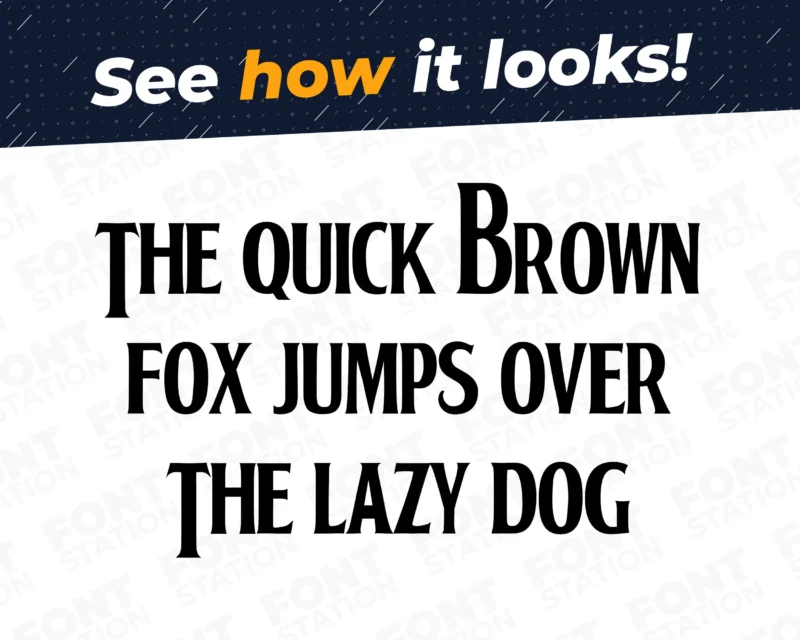 A complete showcase image of the The Beatles font, featuring the text 'The quick brown fox jumps over the lazy dog' to display every letter of the alphabet.