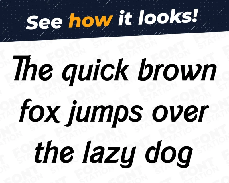A complete showcase image of the Old Barbie font, featuring the text 'The quick brown fox jumps over the lazy dog' to display every letter of the alphabet.