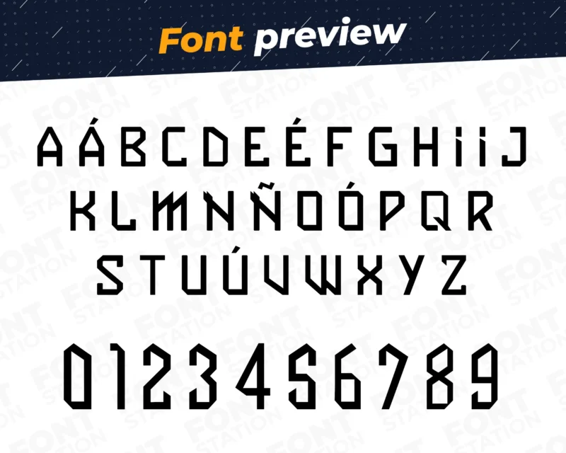 Image showing all characters available in the Argentina Soccer Jersey font created by FontMaze.
