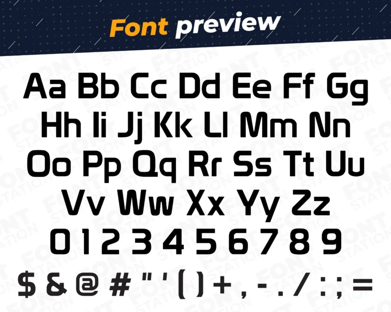 Image showing all characters available in the Chevrolet Car font created by FontMaze