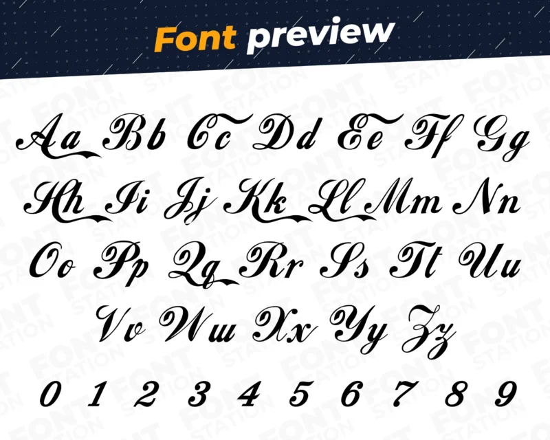 Image showing all characters available in the Coca Cola font created by FontMaze.