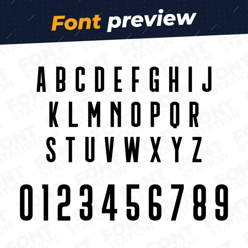 Image showing all characters available in the Portugal Football Font created by FontMaze.