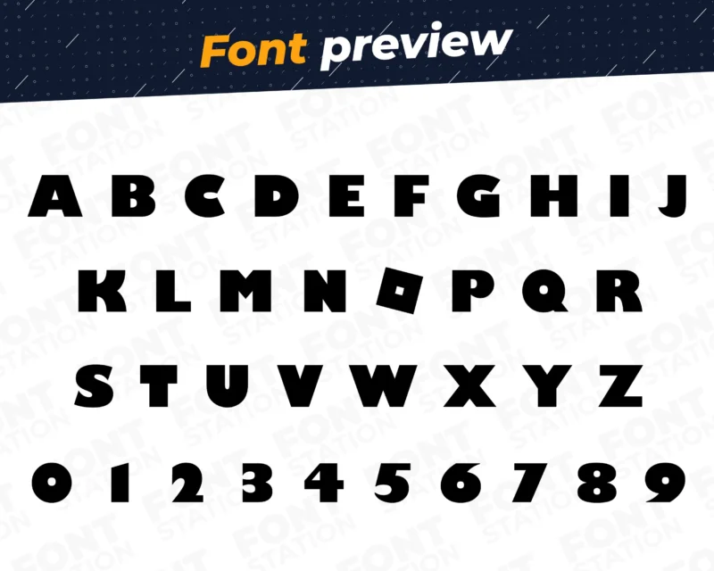 Image showing all characters available in the Roblox font created by FontMaze.