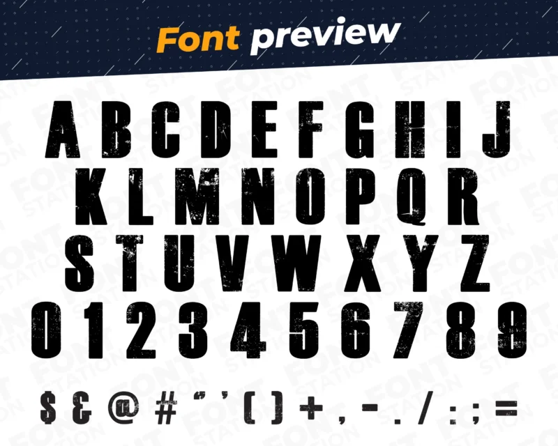 Image showing all characters available in the Dead Walk font created by FontMaze.