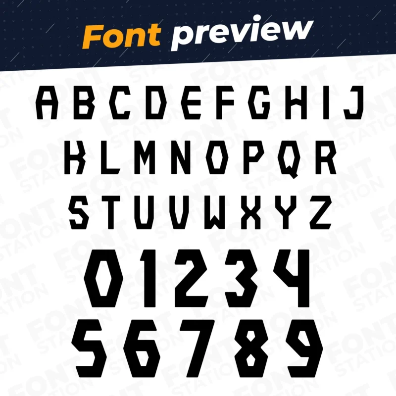Image showing all characters available in the Canada Soccer font Jersey created by FontMaze.