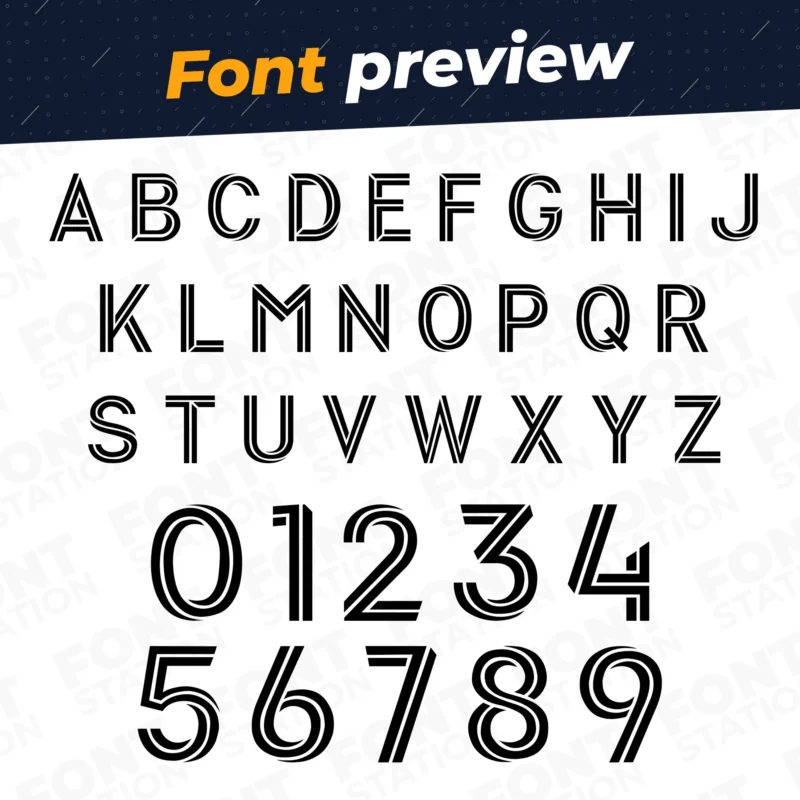 Image showing all characters available in the Inter Miami Soccer font created by FontMaze.