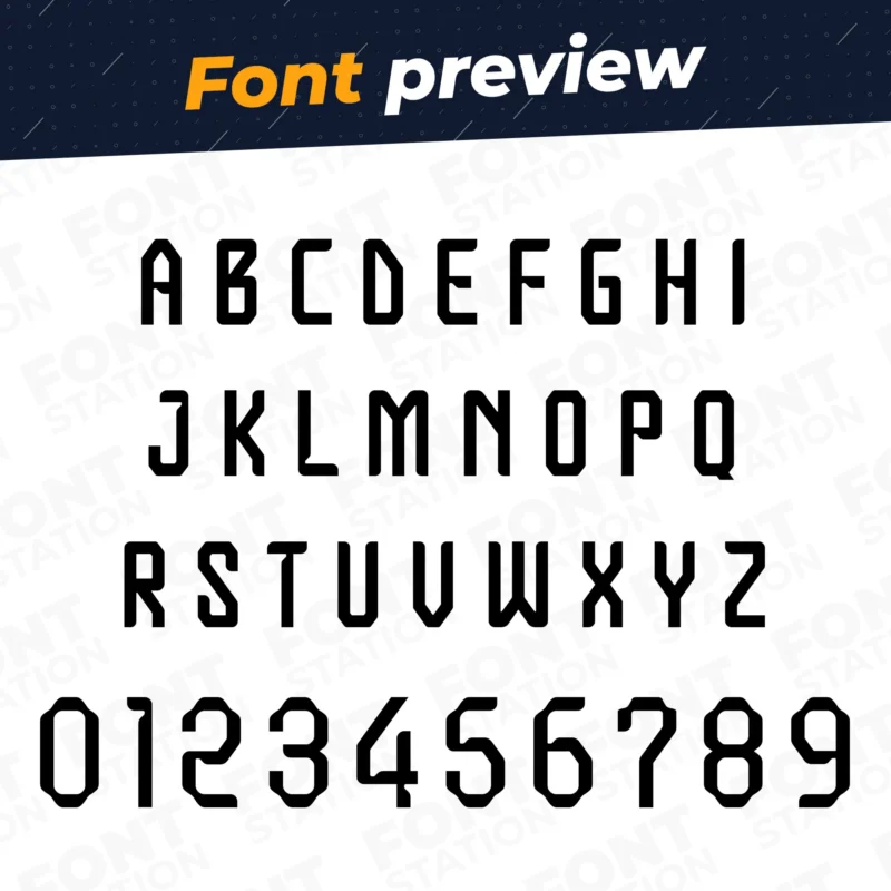 Image showing all characters available in the Netherlands Soccer font Jersey created by FontMaze.