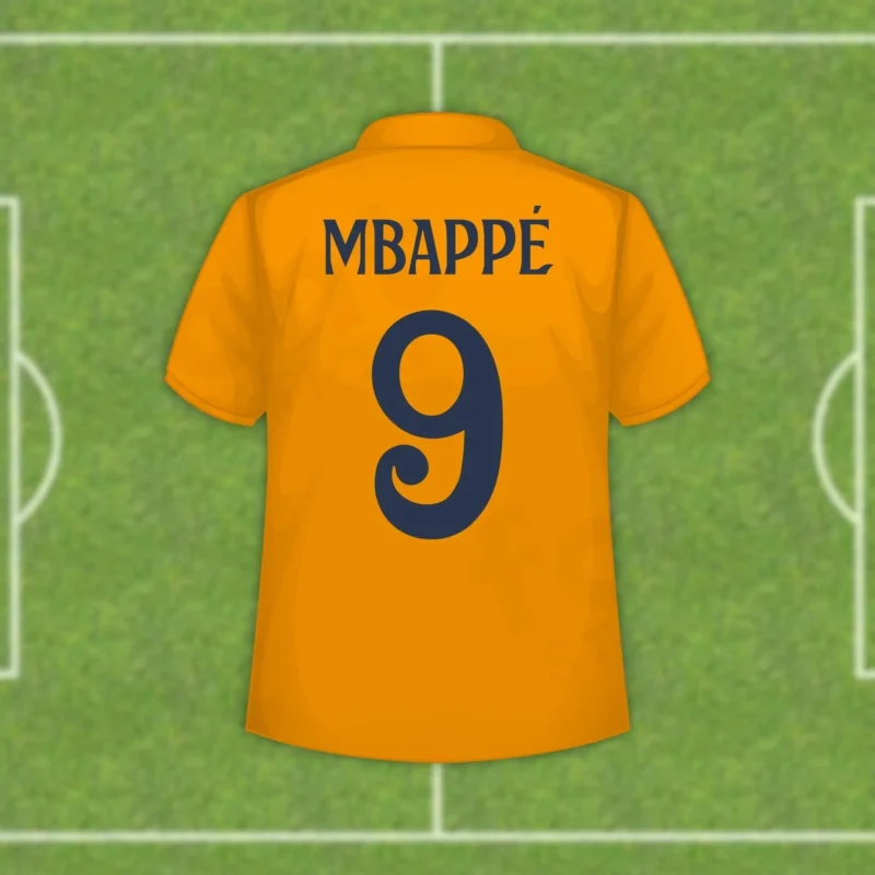 Sublimated T-Shirt with Real Madrid 2024 2025 Font Typography - Fashionable Apparel Displaying Stylish Lettering