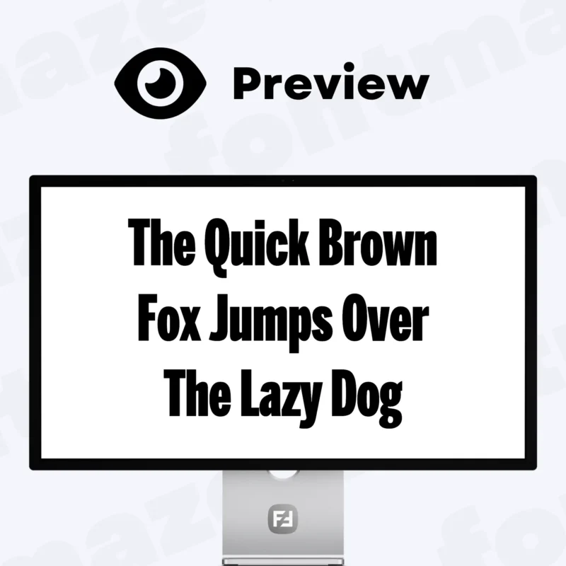 Showcase of the Marvel font using the sentence 'The quick brown fox jumps over the lazy dog' to display the full alphabet.