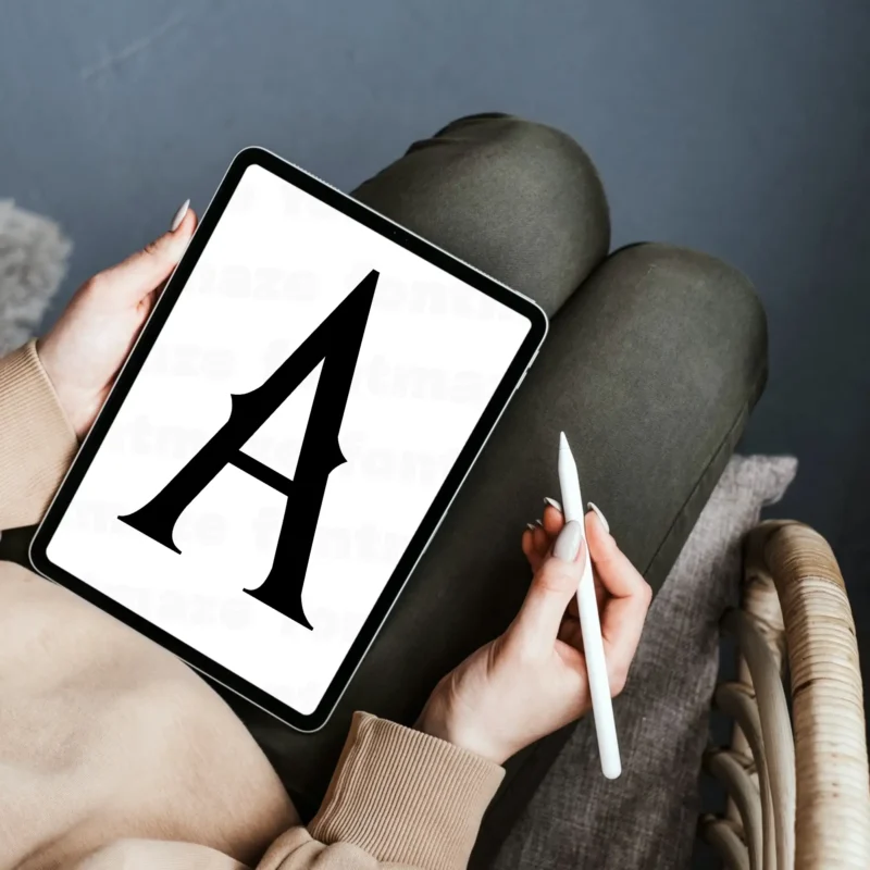 Visual preview of the Wednesday font in use, styled with a Gothic theme.