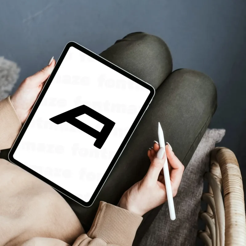 Visual preview of the Amg font in use, styled with a Mercedes theme.