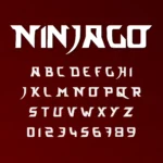 Preview showing all characters of the Ninjago font designed by FontMaze.