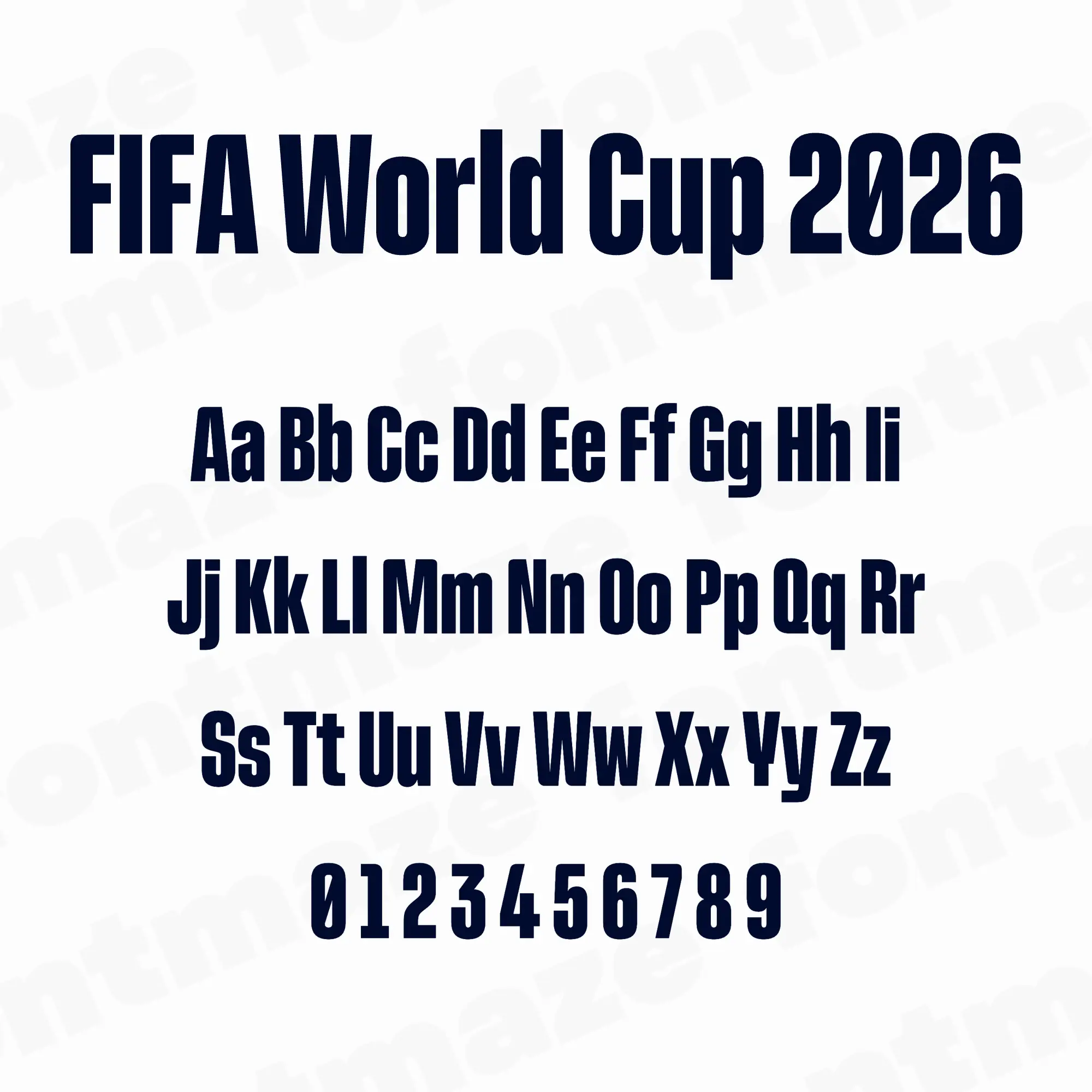 FIFA World Cup 2026 Football Font 1 undefined