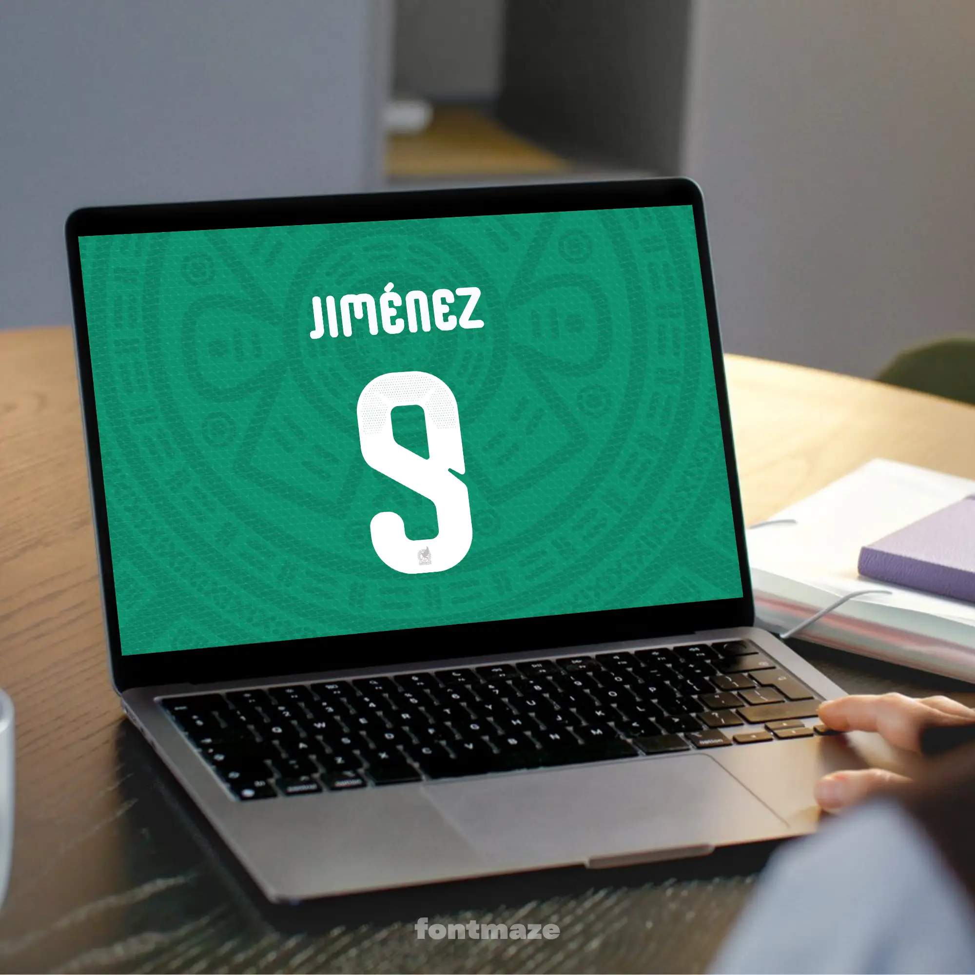 Mexico Football Font - World Cup 2026 6 Visual preview of the Mexico Football font in use, styled with a World Cup 2026 theme.