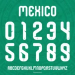 Mexico Football Font - World Cup 2026 10 Preview showing all characters of the Mexico Football font designed by FontMaze.